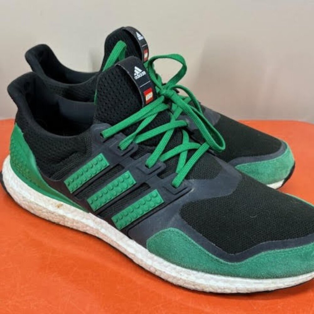 Adidas Men's Ultraboost LEGO X DNA Green/Black Sneakers SIZE 12 US